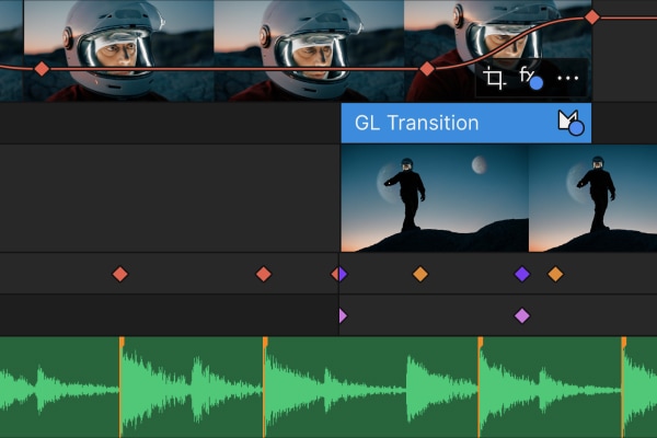 Интерфейс Vegas Pro с таймлайном
